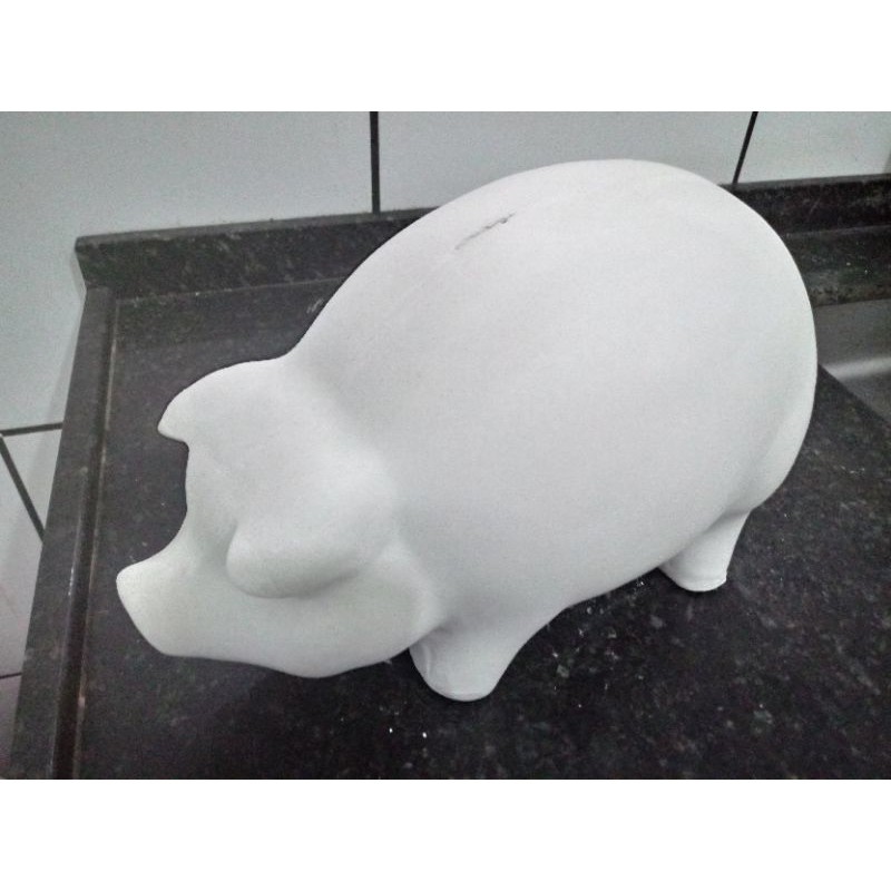 cofre de gesso porquinho para pintura artesanato cofre para moedas