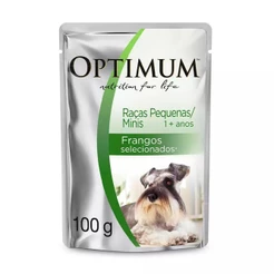 Ração Umida Optimum Sachê Cães Ad Raças Peq Frango - 100G