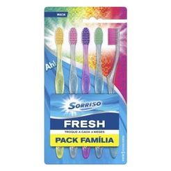 Escova Dental Sorriso Fresh com 5 unidades