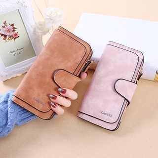 Frosted texture multifunctional folding long wallet