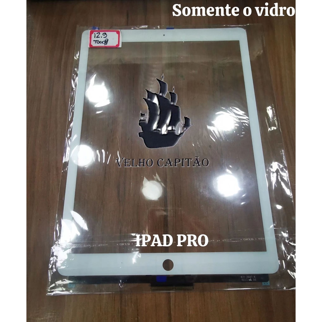 Vidro Frontal Da Tela IPAD PRO 12.9Polegadas Com Touch Somente o Vidro Para Recu