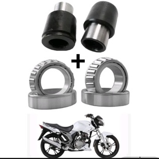 🏍️ KIT CAIXA DE DIREÇÃO + BUCHA BALANÇA QUADRO ELÁSTICOCompatível com Dafra Riva 150
