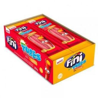 Bala Tubes Morango com Laranja Azedinho Com 12 unidades - Fini