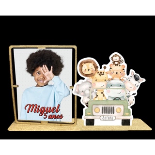 Lembrancinha safari - Porta retrato mdf em Oferta na Shopee