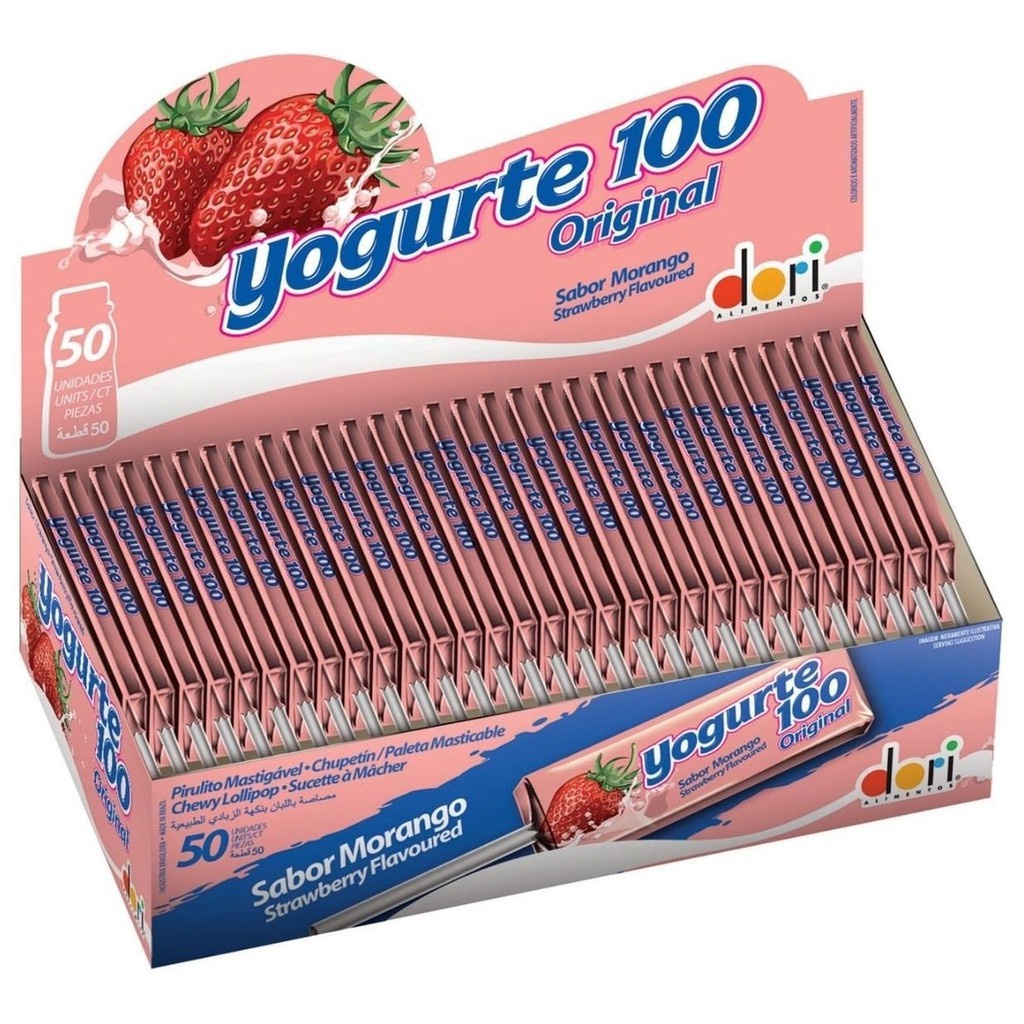 Pirulito Yogurte 100 Mastigável C/50un Dori