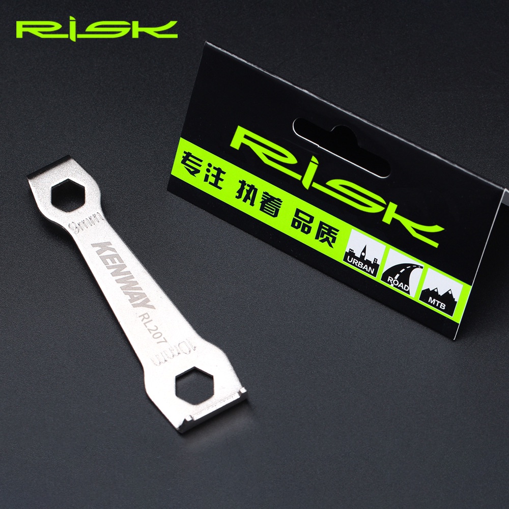 RISK Parafusos Da Corrente De Bicicleta Anel Chave Roda Cadeiarring Install Wrench Crankset Parafuso Ferramenta De Reparo Fixo Desmontagem Spanner