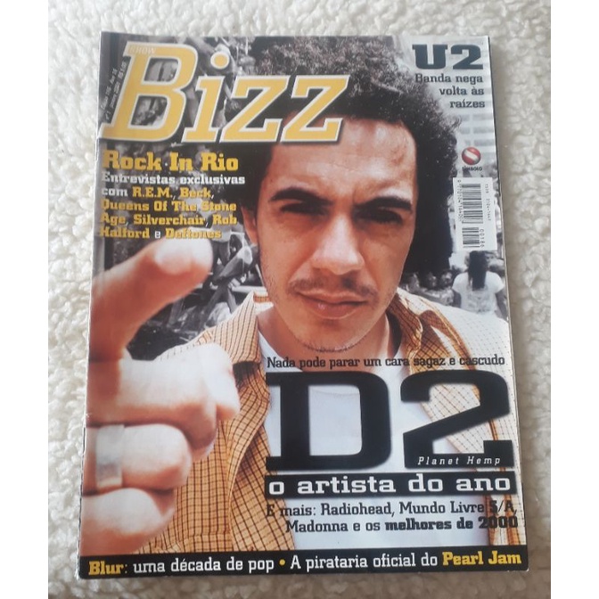 Revista Show Bizz Marcelo D2 Ed. 186 Ano 16 Número 1 Janeiro/ 2001