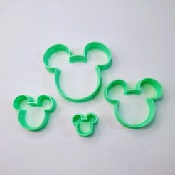 Cortador Kit Mickey Silhuetas Para Pasta Americana, Fondant, Confeitaria