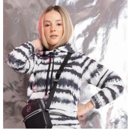Busa moletom grosso flanelado com capuz juvenil Tie Dye