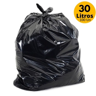 Saco de lixo 30 Litros com 100 unidades