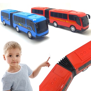 Ônibus Brinquedo Kit 2 Carrinhos Grandes Buzão Articulado Coletivos Lindos Tamanho Grande