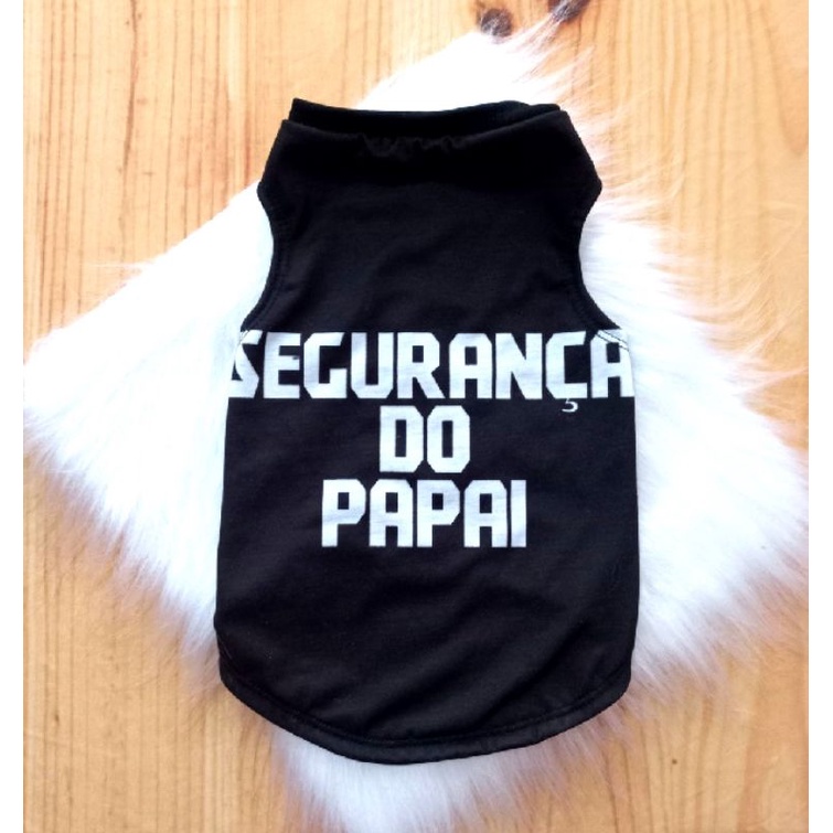 Roupa para pet segurança do papai roupinha de cachorro segurança