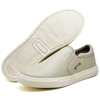 Mocassim Couro Masculino Iate Com Elastico Lateral Sapatilha Na Promoção
