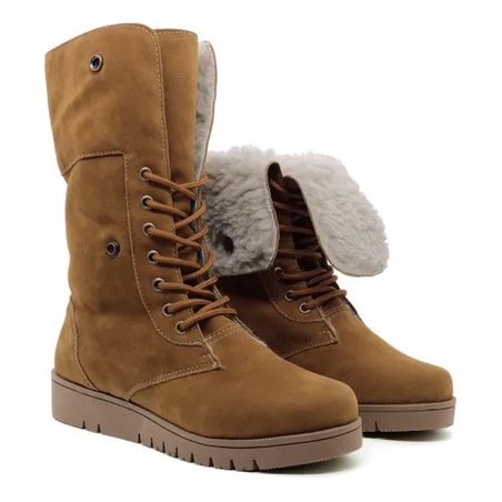 Bota coturno Feminina forrado com pelo - Para o frio e inverno