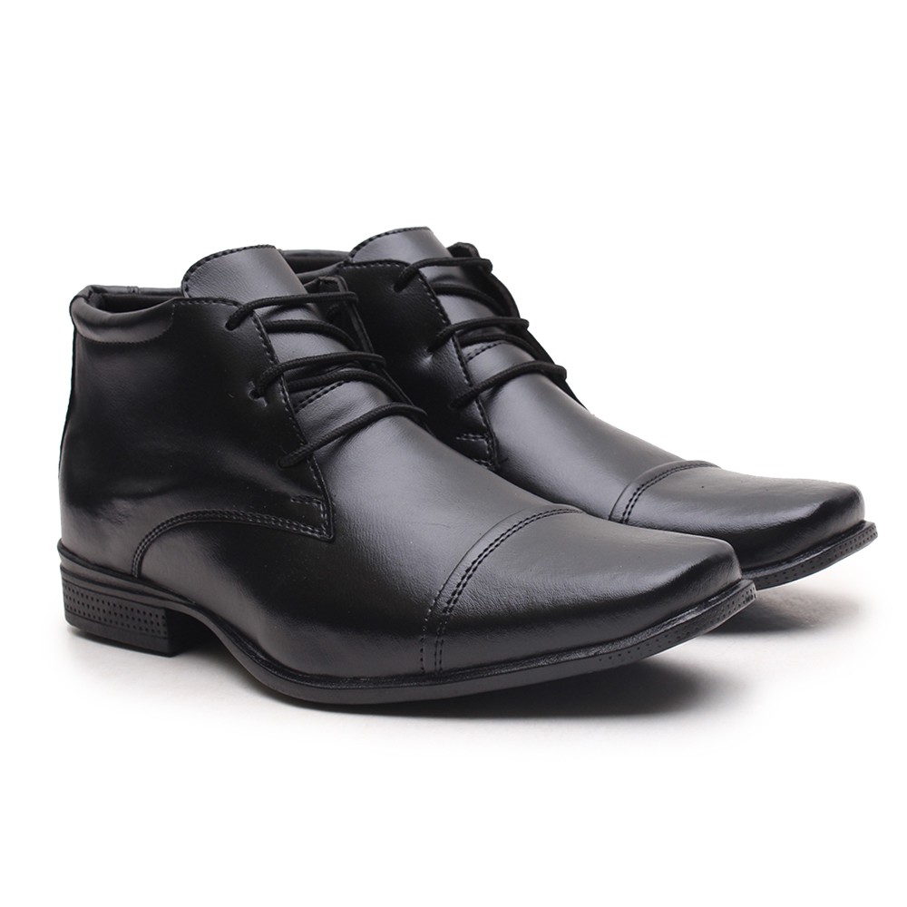 Bota Social Miletto em Material Tecnológico - 109 Preto em Oferta na Shopee