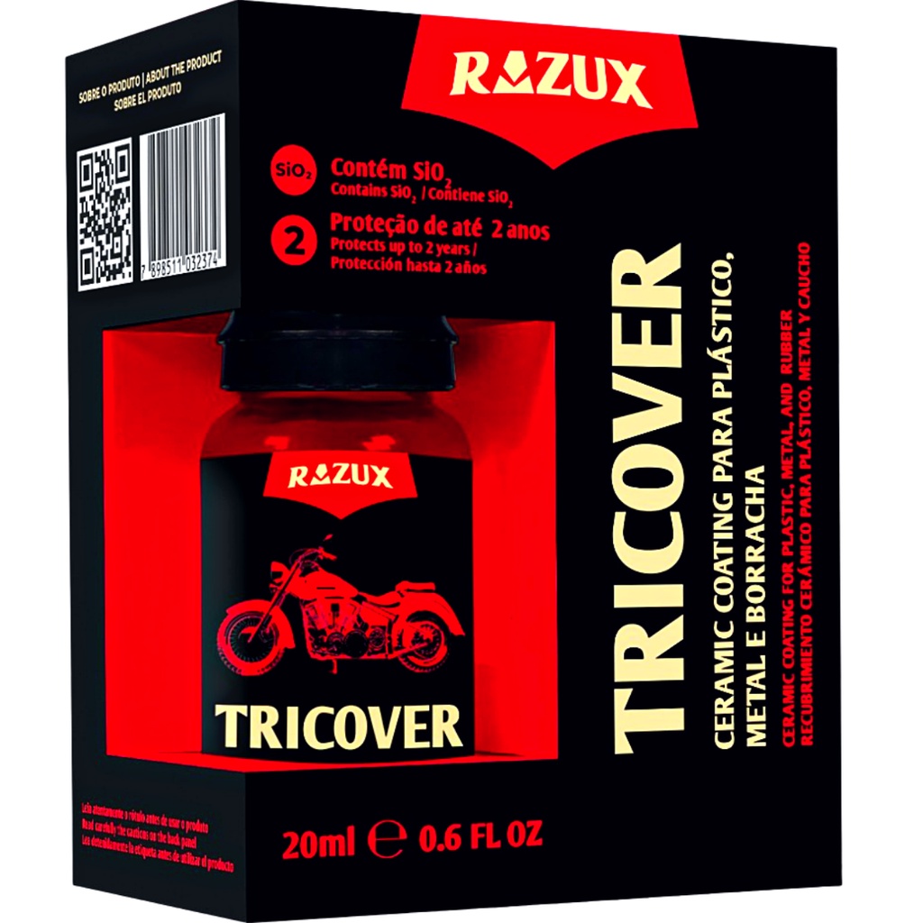 Tricover Vitrificador De Plástico Metal Para Moto 20ml Razux