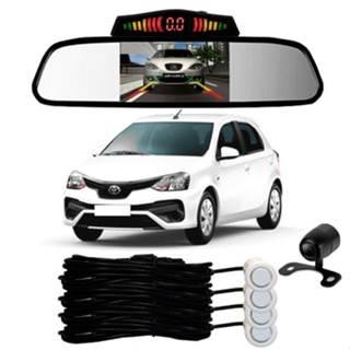 Sensor De Ré + Espelho Camera Ré Toyota Etios Branco em Oferta na Shopee