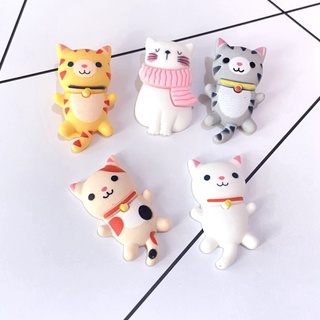 10pçs Figurinhas De Resina De Gato Fofinho Miniaturas Planear Animal/Scrapbooking