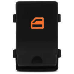 Botão Interruptor Vidro Elétrico Simples Fox Gol Parati G4 G5 - Estoque Real Fundo Marrom