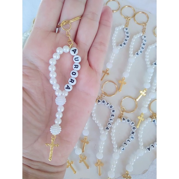 kit 5,7,10,12,15,20,30 Tercinhos personalizados no chaveiro para batizado, crisma, eventos, primeira comunhão,