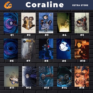 Coraline 01 a 15 - Animação - Placa decorativa MDF - 14x20 28x20 - Quadro parede & decoração - Presente