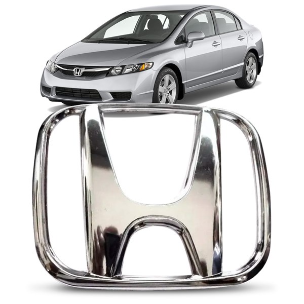 Emblema marca Simbolo H Grade dianteira Honda New Civic 2007 2008 2009 2010 2011 logomarca