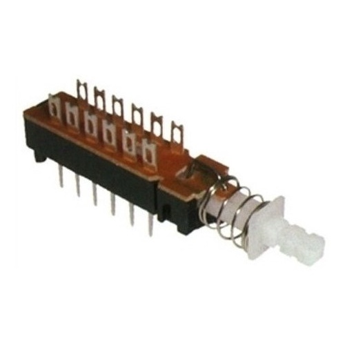 Kit 10 Peças - Chave Tecla 12 Terminais Com Trava Kzj-2x4