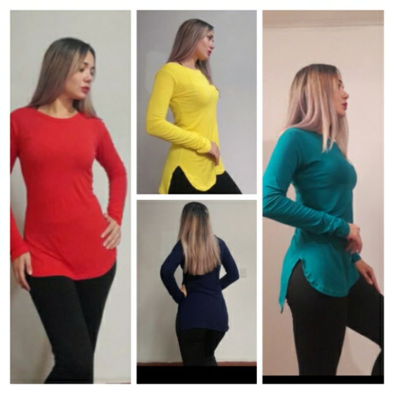 blusa academia manga longa  tapa bumbum (decote redondo)