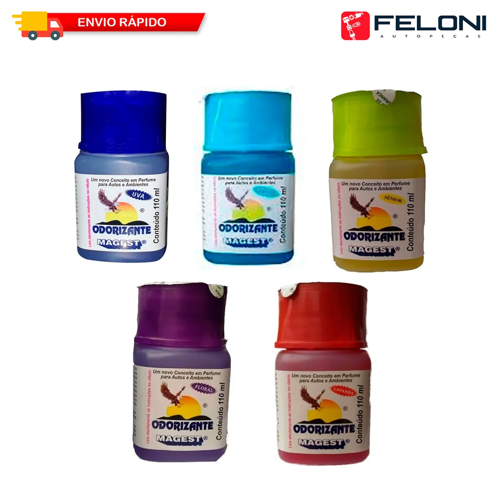 Perfume Automotivo Cheirinho Odorizante Magest 110ml unitário - 5 opções em Oferta na Shopee