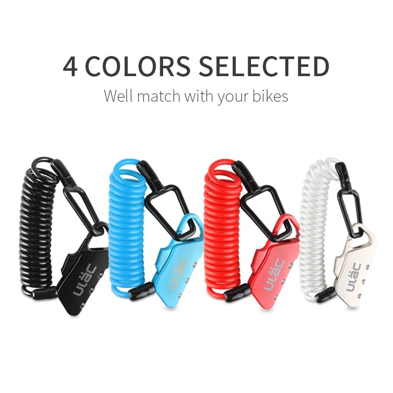 Mini Trava Dobrável Para Cabo De Bicicleta , De Segurança Antirroubo Com Combinação De 3 Dígitos 1200 Mm E Motocicleta