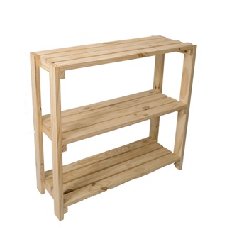 Estante com 3 Prateleiras de Madeira Maciça Pinus em Oferta na Shopee