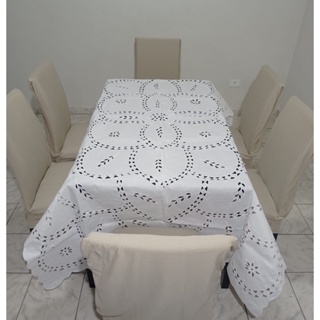 Toalha de mesa bordado do nordeste rechilieu / caseado em Oferta na Shopee