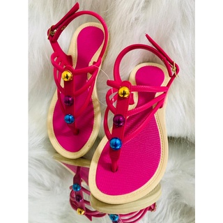 Rasteirinha Meninas Infantil Feminina Bolinhas Coloridas Super leve