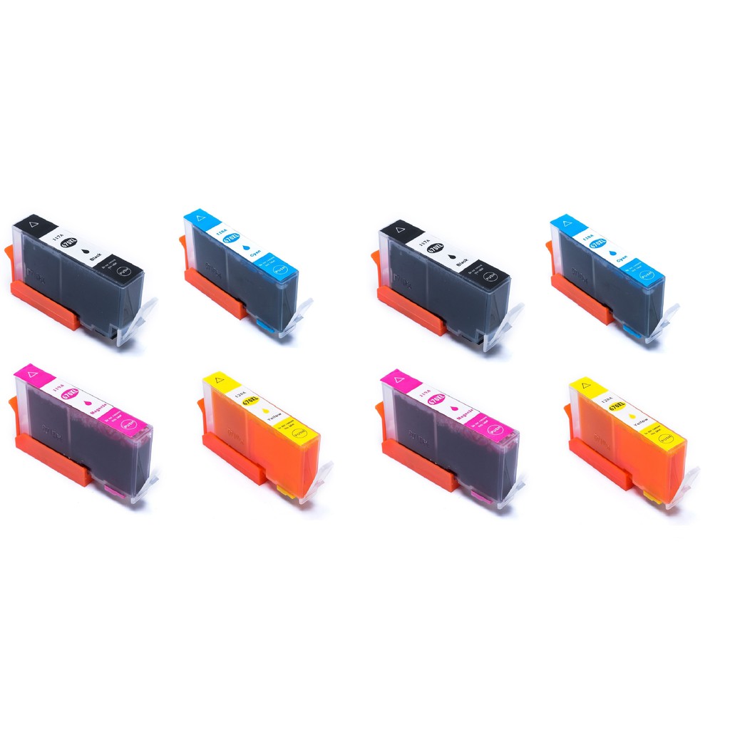 8x Cartucho 670xl 670 Xl Compatível Para Impressora HP Deskjet Ink Advantage  4615 4625 5525 3525