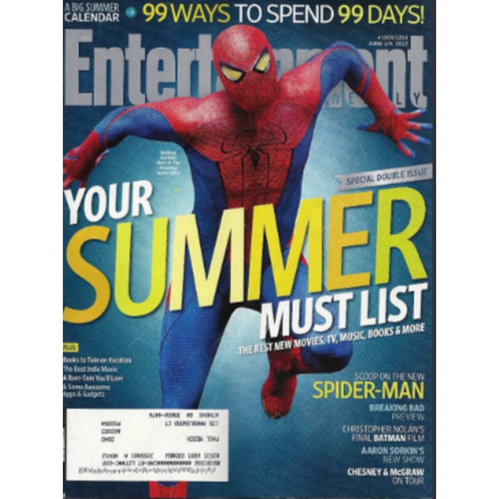 REVISTA E. WEEKLY, DE 01/06/2012, COM ANDREW GARFIELD/HOMEM ARANHA NA CAPA.