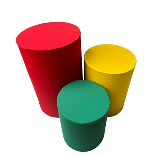 TRIO DE CAPAS PARA MESA DE CILINDRO TECIDO HELANCA COM ELASTICO VESTE FACIL CORES DIVERSAS PERSONALIZE