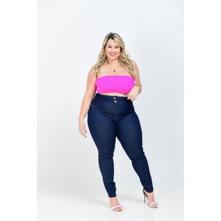 calca jeans plus size feminina skinny cintura alta com lycra de qualidade