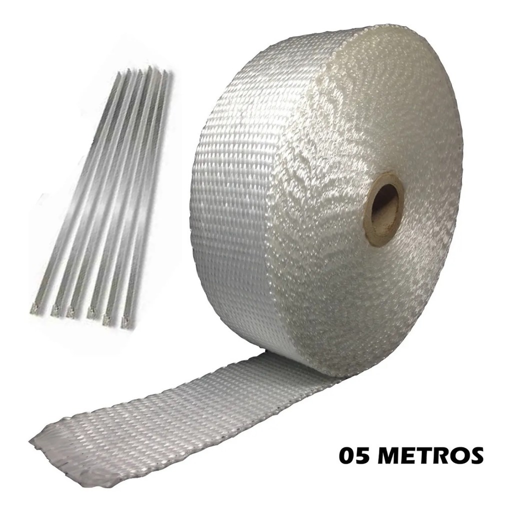 Fita Térmica Termotape Branca 5 Mt - 2'' Pol + 6 Zip