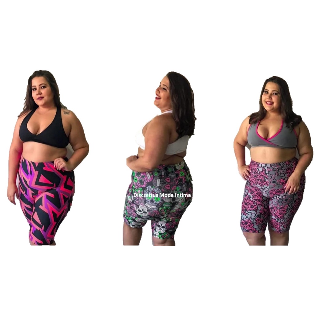 Kit 10 Bermuda Suplex Leg Plus Size Atacado Revenda ACADEMIA GINASTICA ESPORTE G1- G2- G3