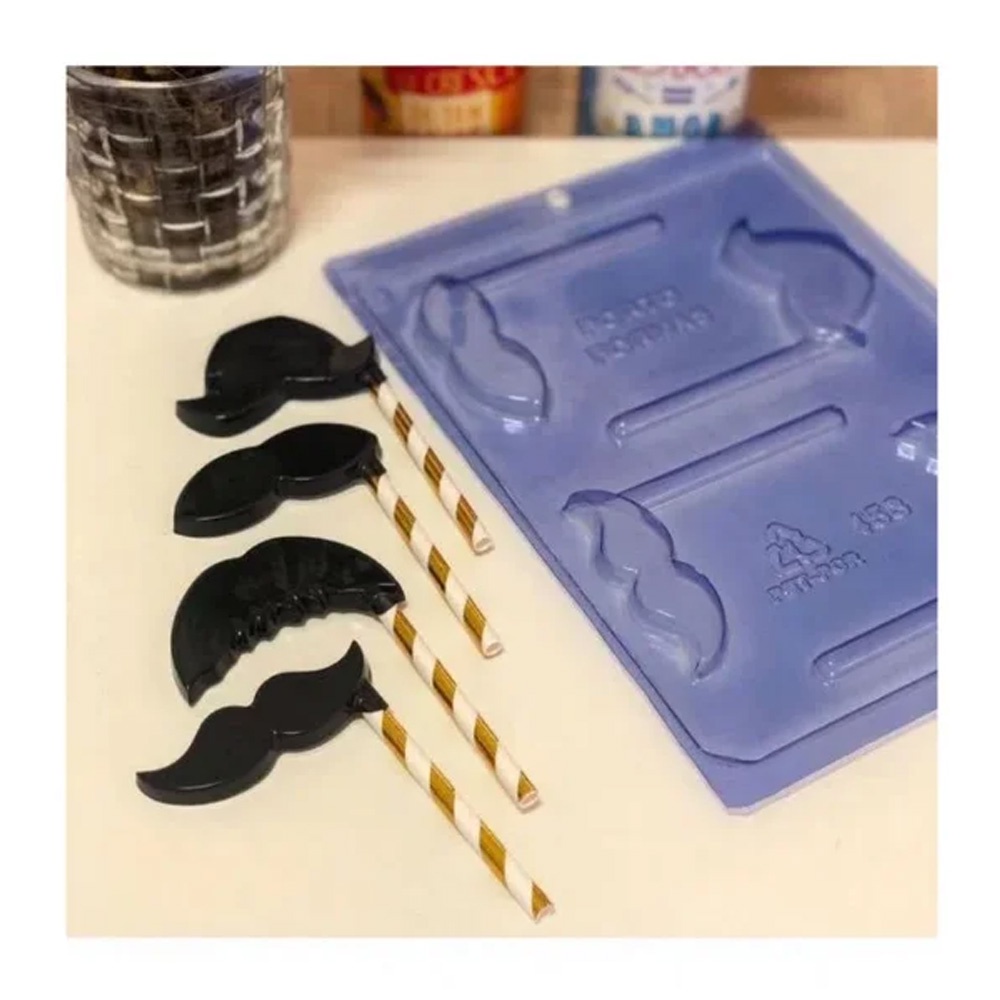 Forma de Acetato Pirulito Bigode - Cód.453 - Porto Formas