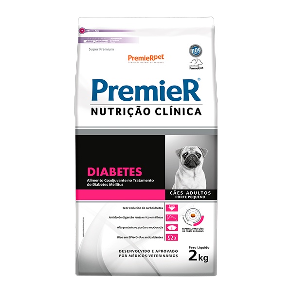 Premier Nutrição Clínica Diabetes para Cães de Pequeno Porte - 2Kg em Oferta na Shopee
