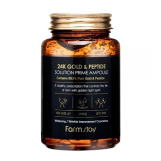farmstay 24k gold and peptide solution prime ampoule 250ml em Oferta na Shopee