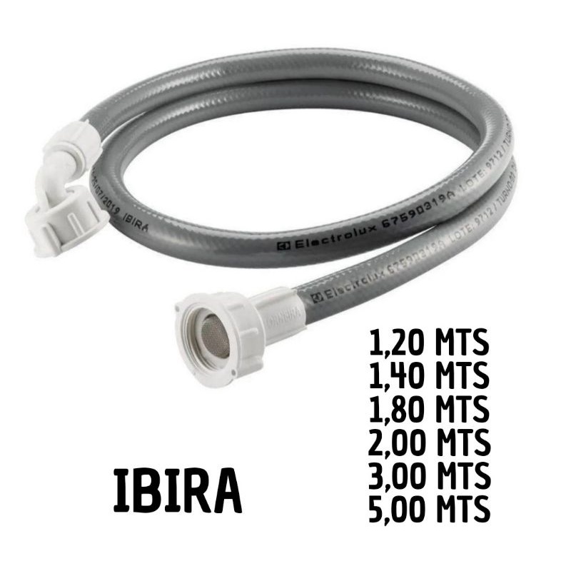 Mangueira de Entrada para Maquina de Lavar Ibira Universal Resistente