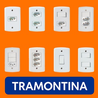 Tomada e Interruptor Tecla Simples Duplas Triplas 10a 20a Linha Lux Tramontina Diversos Modelos em Oferta na Shopee
