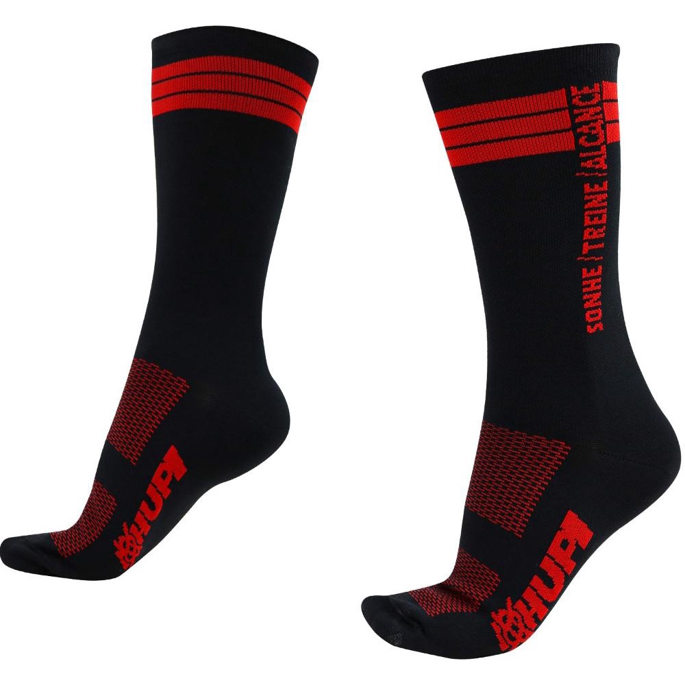 Meia HUPI Sonhe Treine Alcance Preto/Vermelho