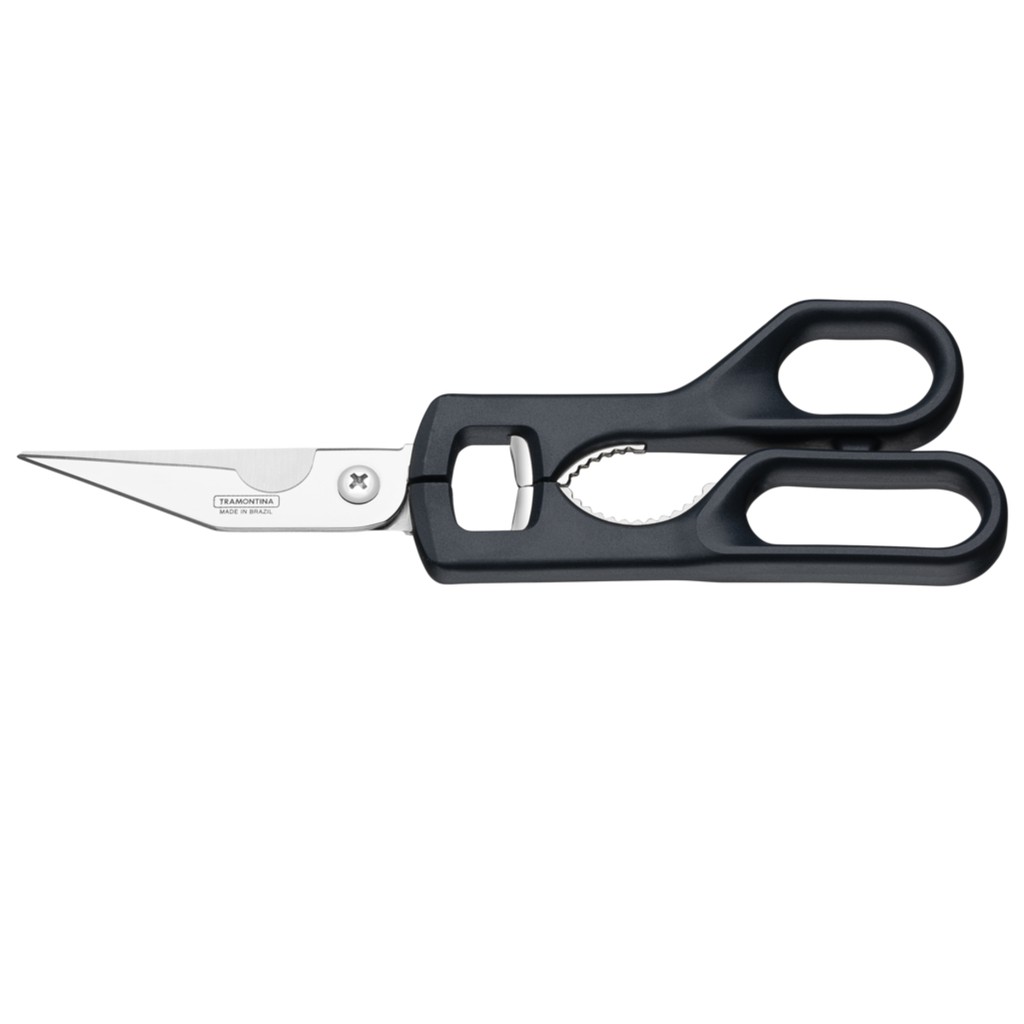 Tesoura Trinchante Supercort em Aço Inox/Polipropileno Cor Preta Tramontina - 25920169 em Oferta na Shopee