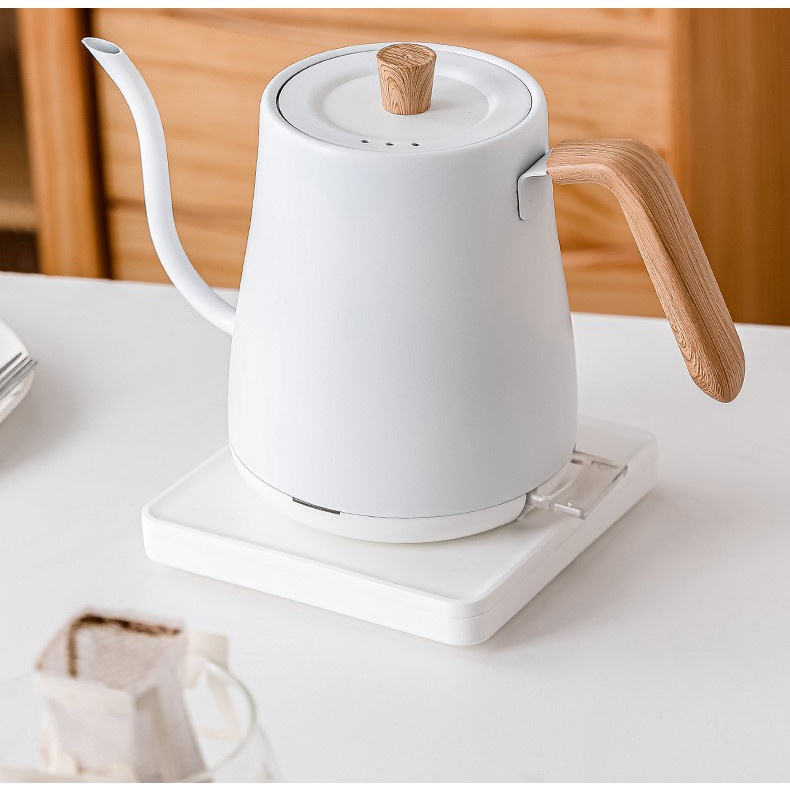 Chaleira Elétrica De Aço Inoxidável Com Bico Longo E Gola De Ganso