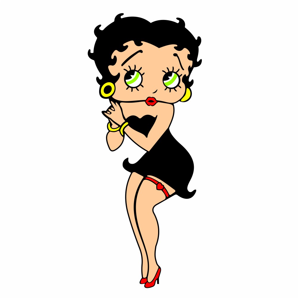 Adesivos Para Carro  Betty Boop Dançarina 18cm X 7cm Alta Qualidade Desenhos Hilux Suzuki Jeep Girl Geek Nerd