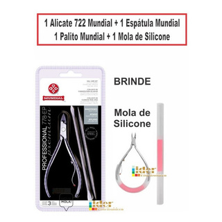 1 Alicate 722 Mundial 1 Espatula 1 Palitos 1 Mola Silicone em Oferta na Shopee