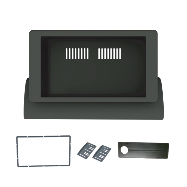 Moldura p/ MP5 2 Din Fiat Uno Mille 94/13 Fiorino Mille 97/13 - Cinza em Oferta na Shopee